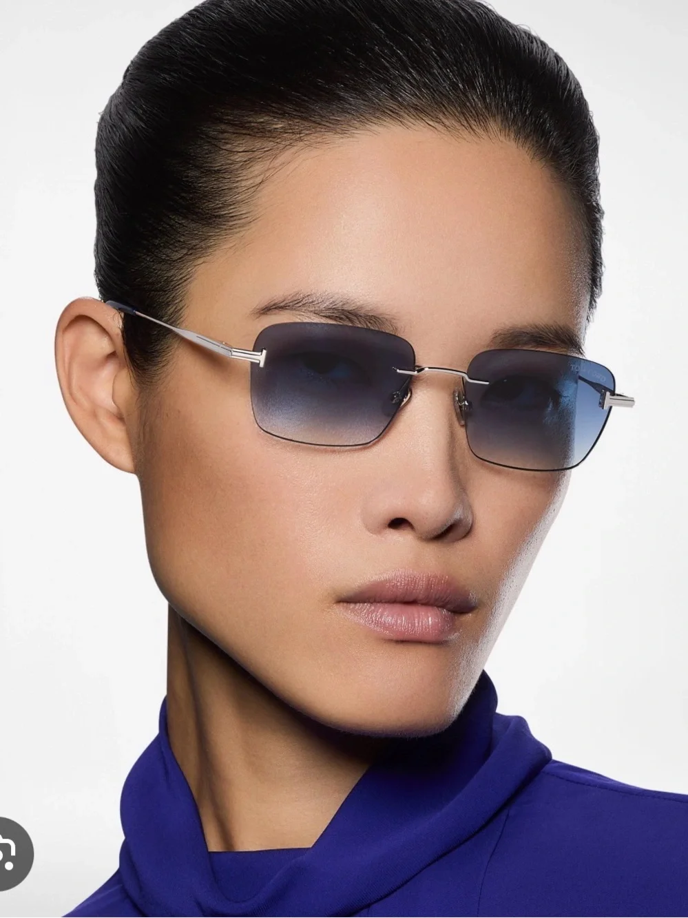 Tom Ford Jake Silver Rimless Sunglasses